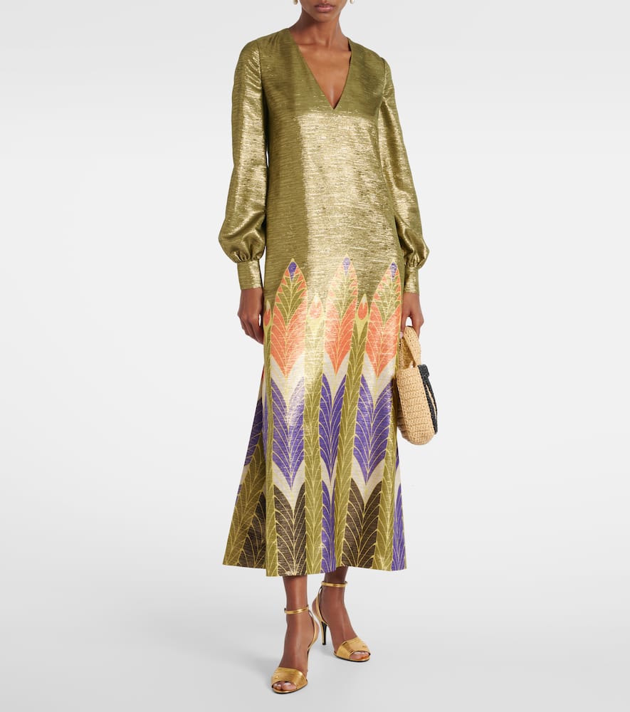 Voyage Imaginaire lamé maxi dress