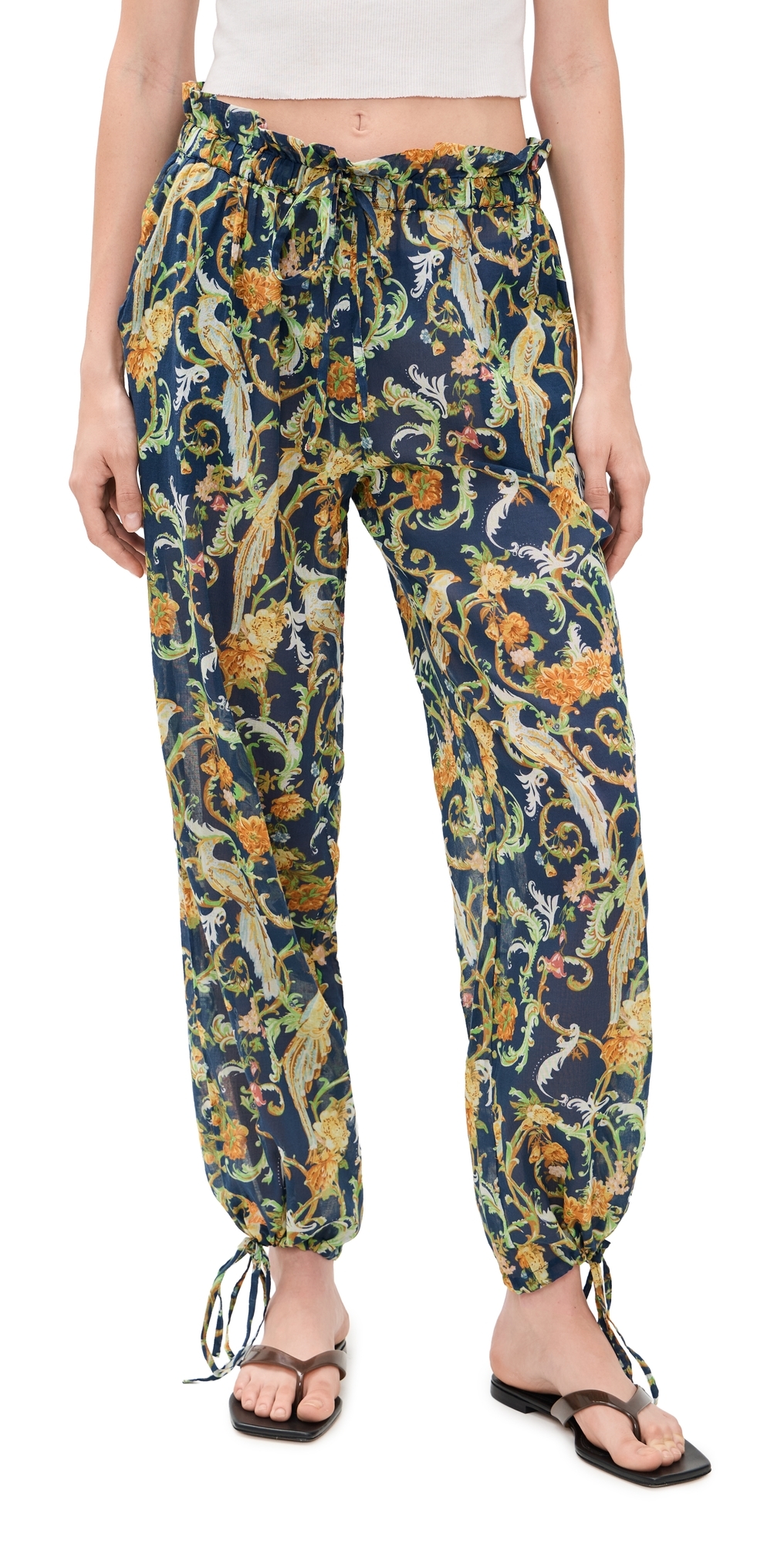 Beach Pants Royal Birds Navy