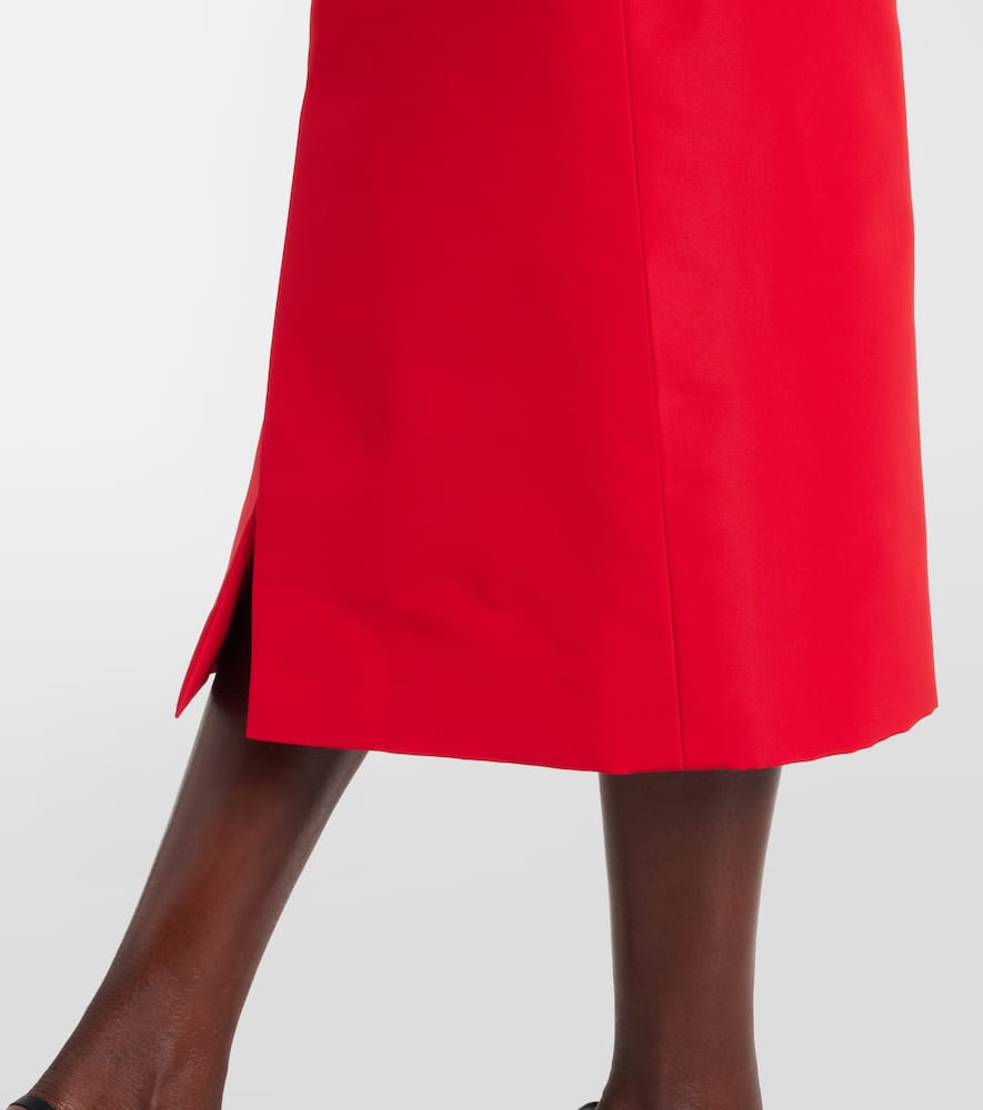 Off-shoulder silk cocktail dress