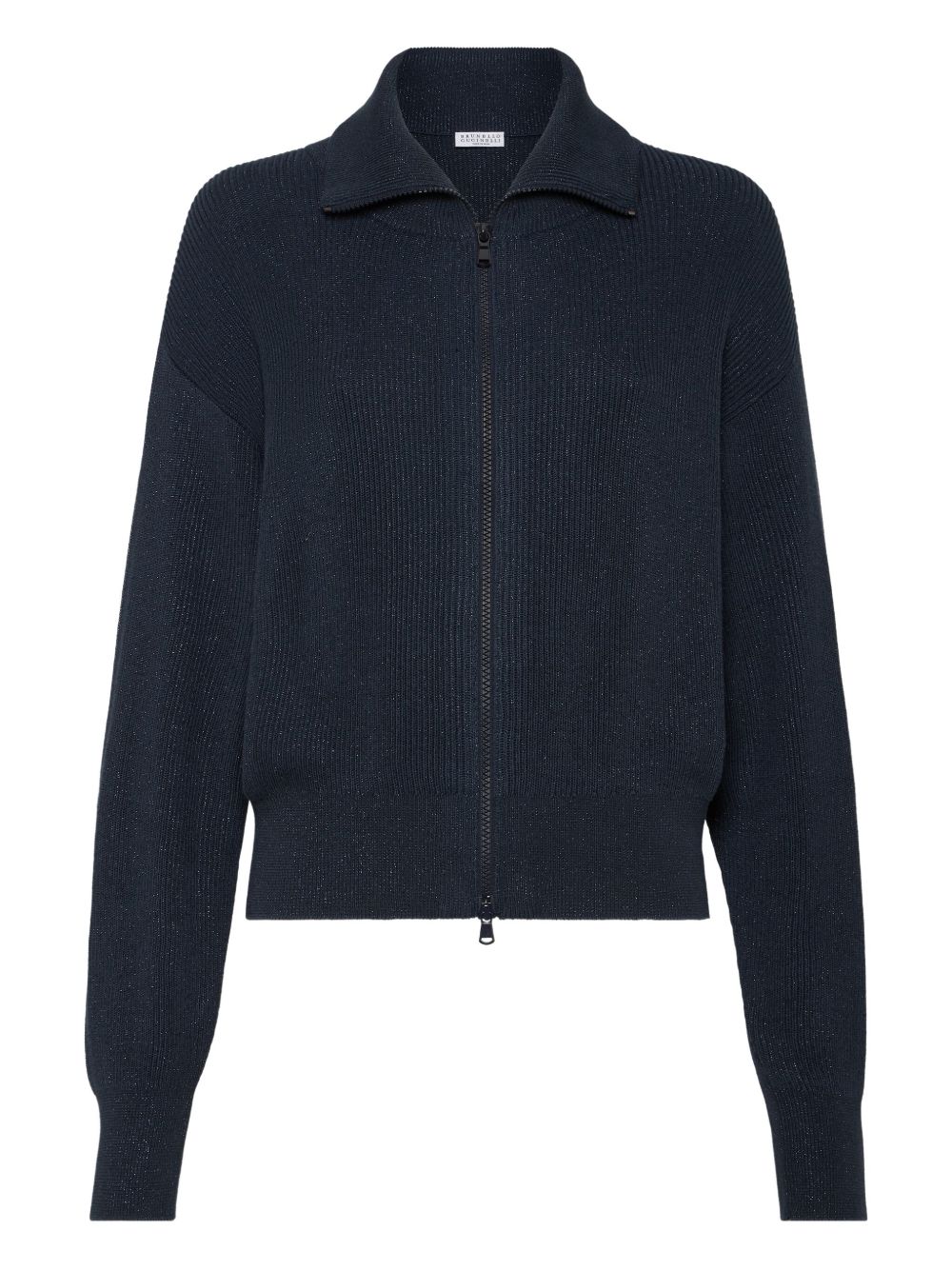 Metallic-threading cardigan - Blue