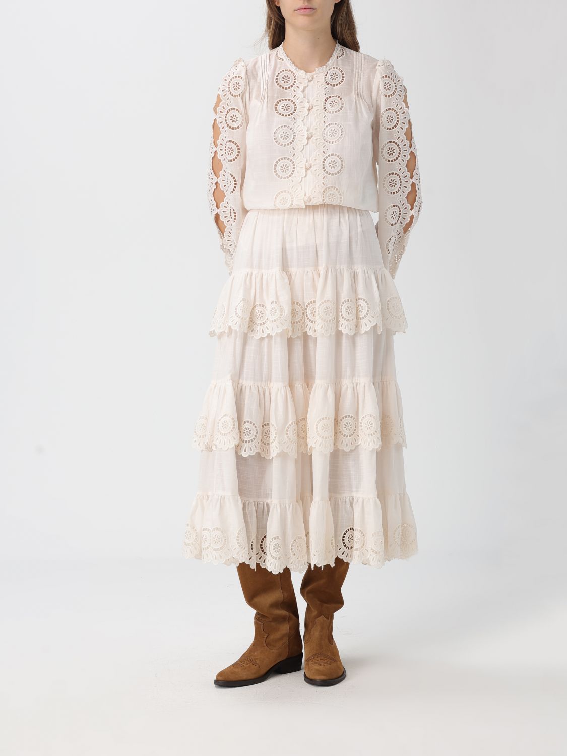 Skirt Woman color Ivory