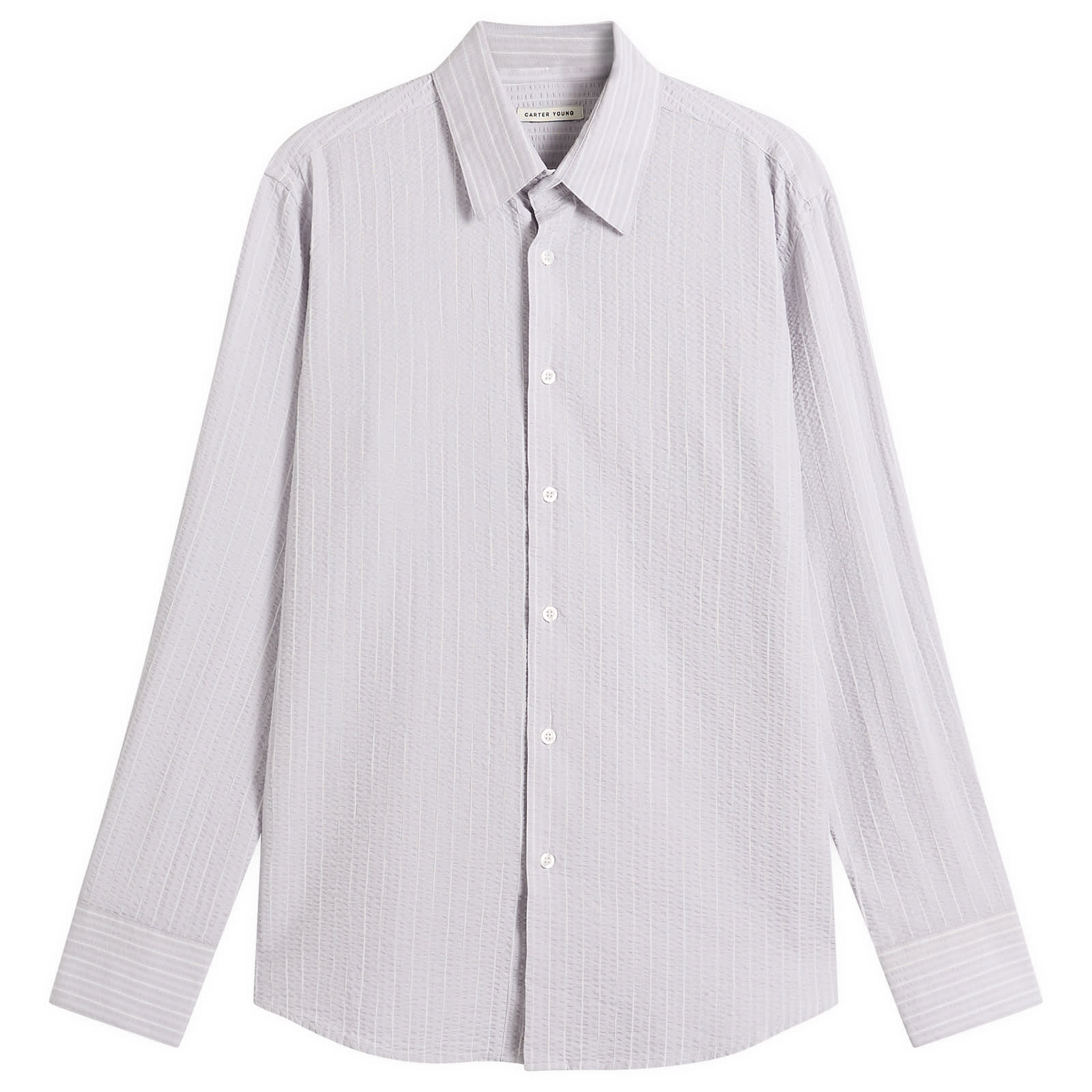 Men's Business Shirt in Lavender Stripe