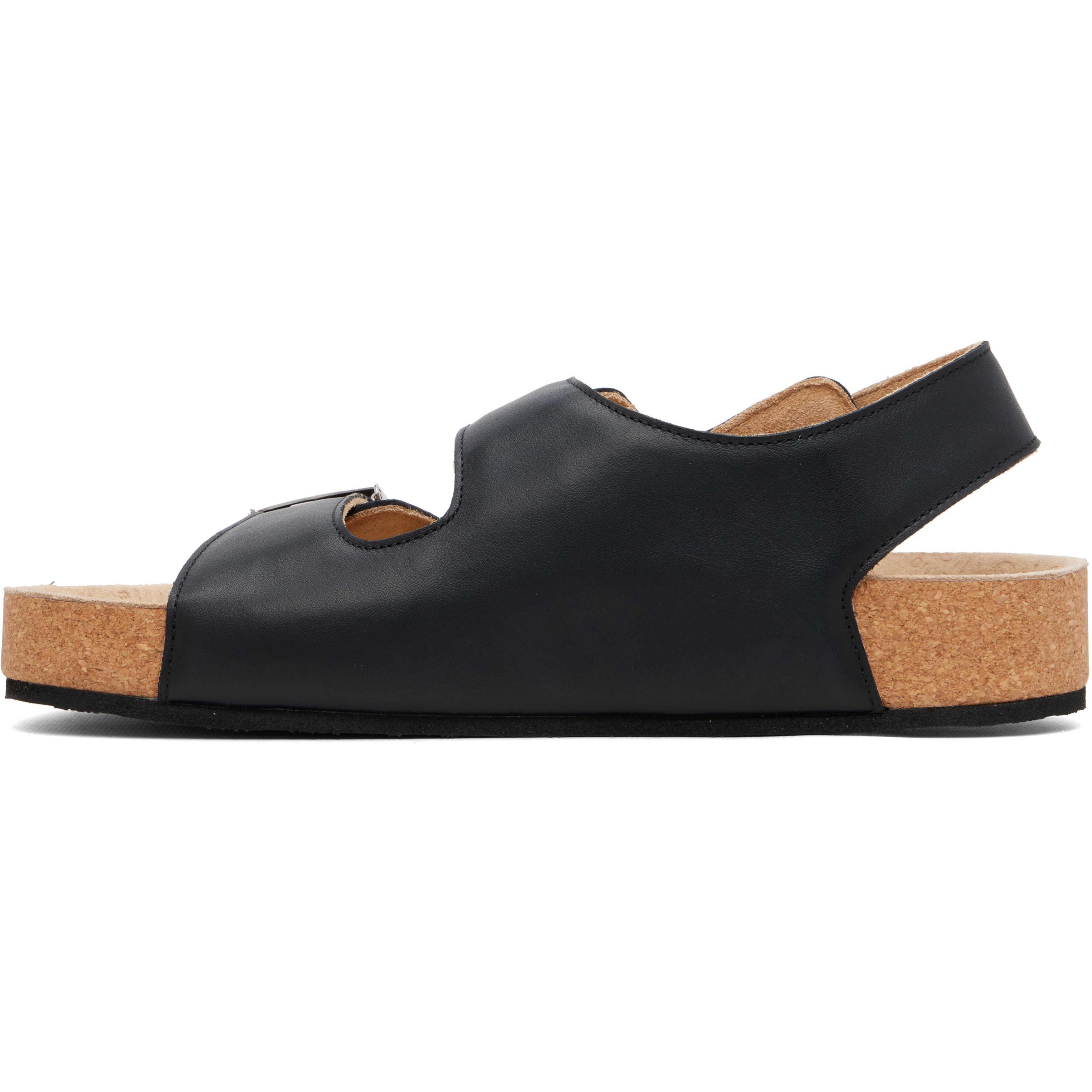 Black Scholl Edition Calfskin Flat Sandals