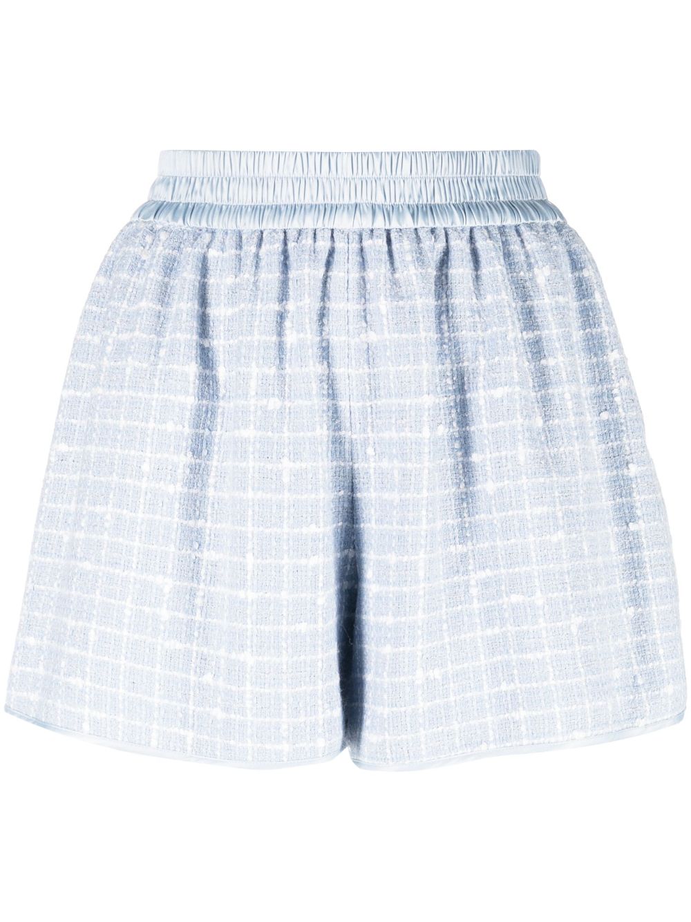 Bouclé gathered shorts - Blue