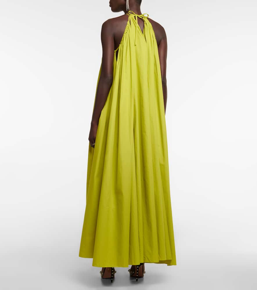 Halterneck cotton gown