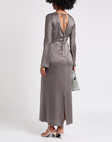 Chocolat Woman Maxi dress Grey Size 2 Silk