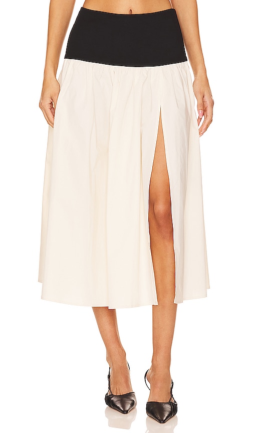 Lovers and Friends x Anja DujakoviÄ Mac Midi Skirt in Black, White.  XS. Also in L, M, S
