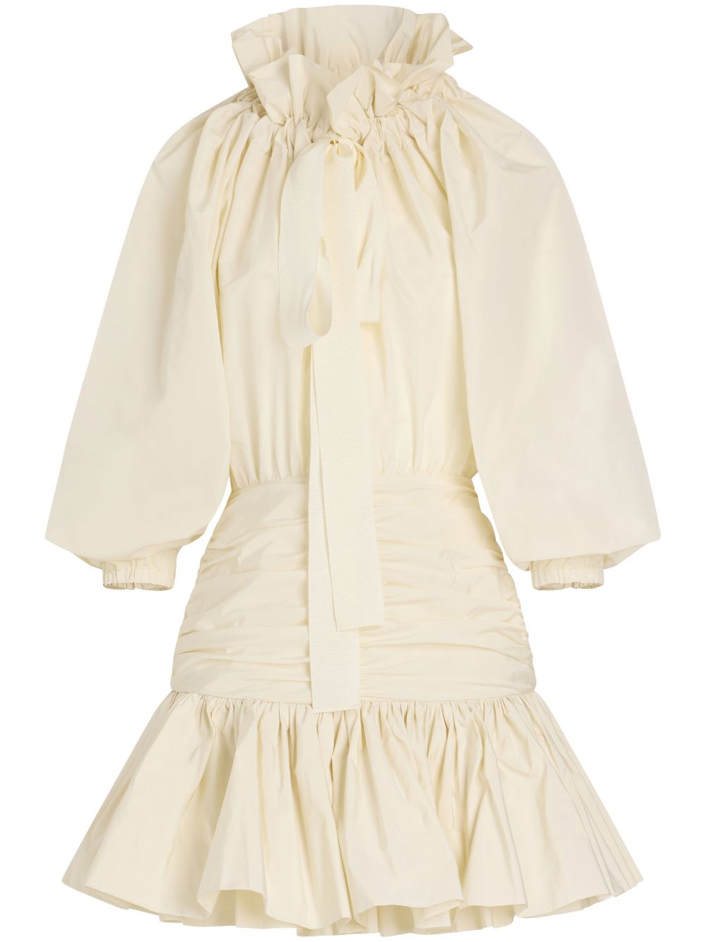 Ruffled dress - White