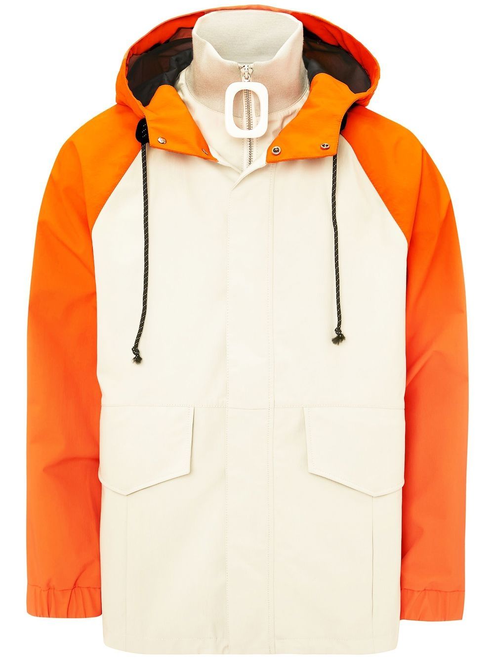 Two-tone hooded jacket - Neutrals