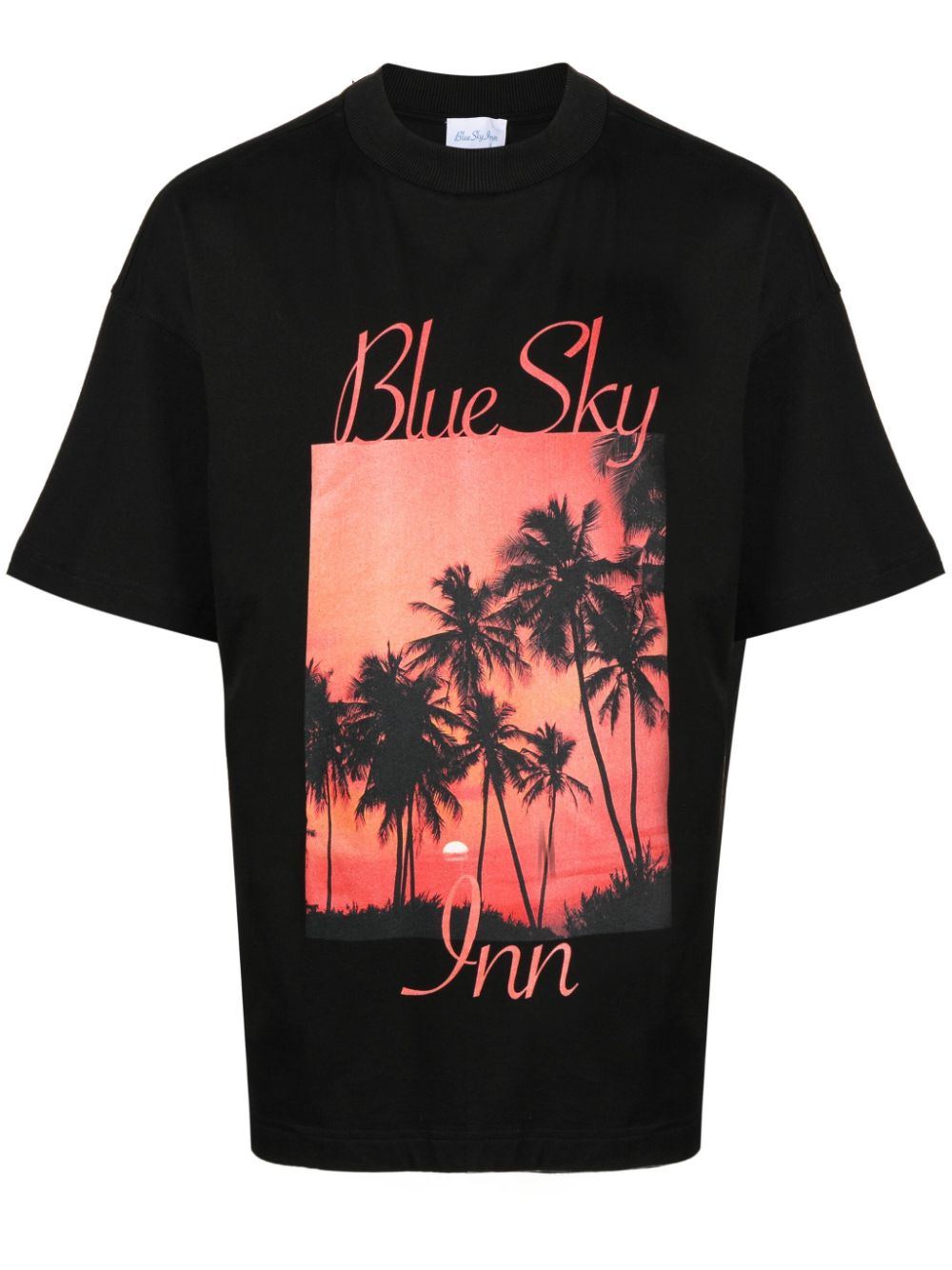 Photograph-print short-sleeve T-shirt - Black
