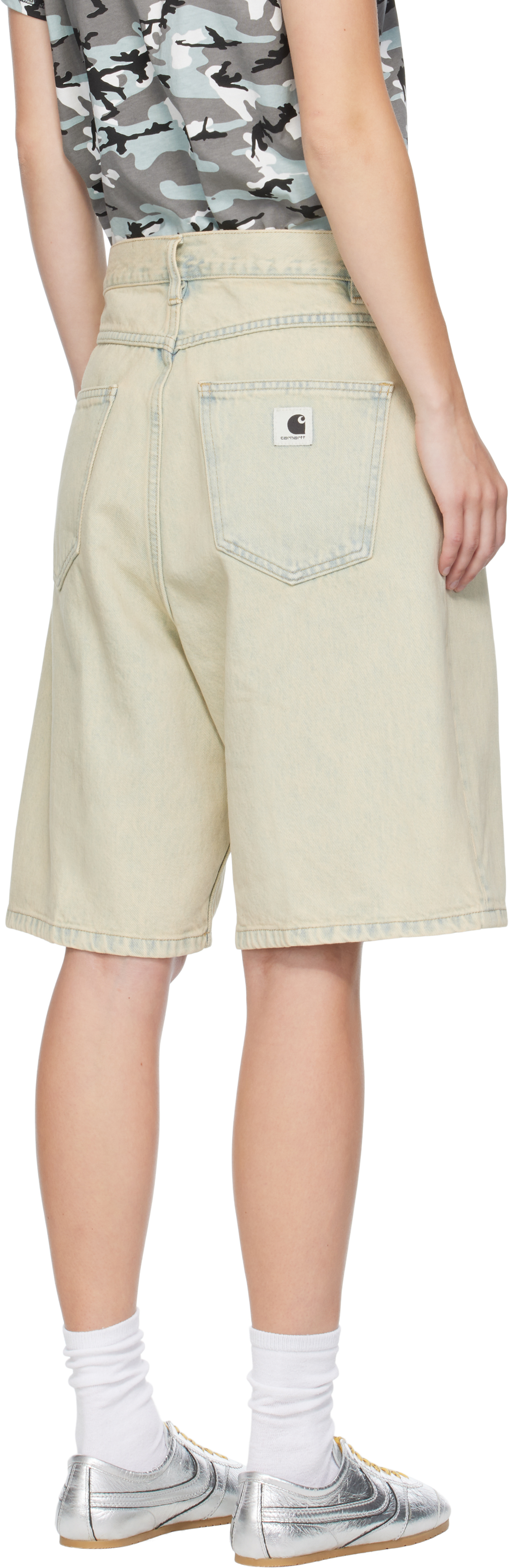 Beige Brandon Denim Shorts