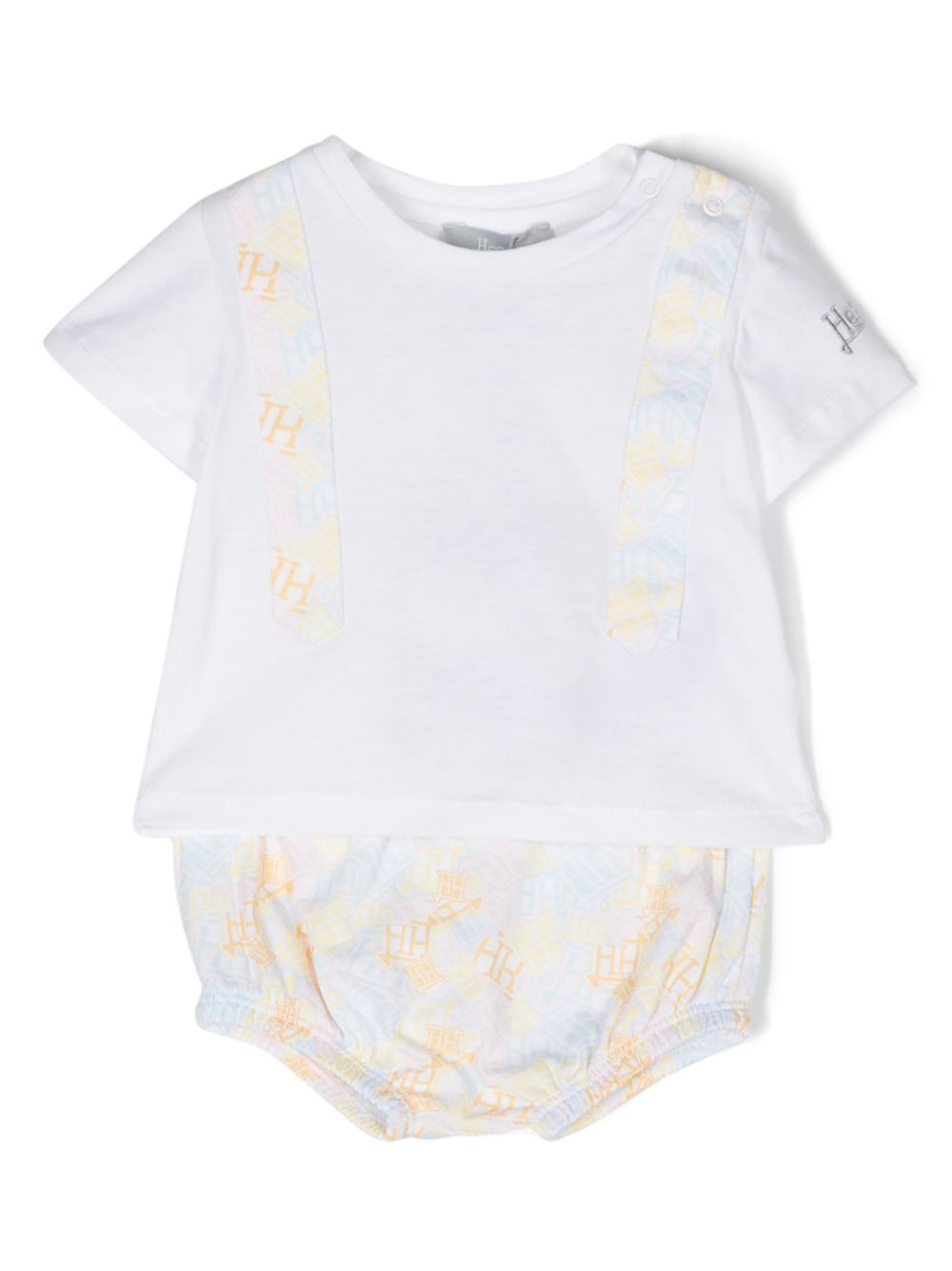Logo-print shorts set - White
