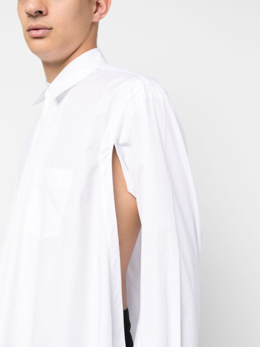 White Side Slit Shirt