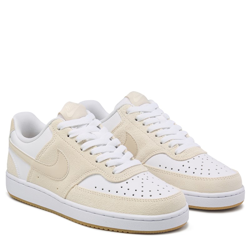 Women's Court Vision Low Sneakers (Ivory/Brown/White)