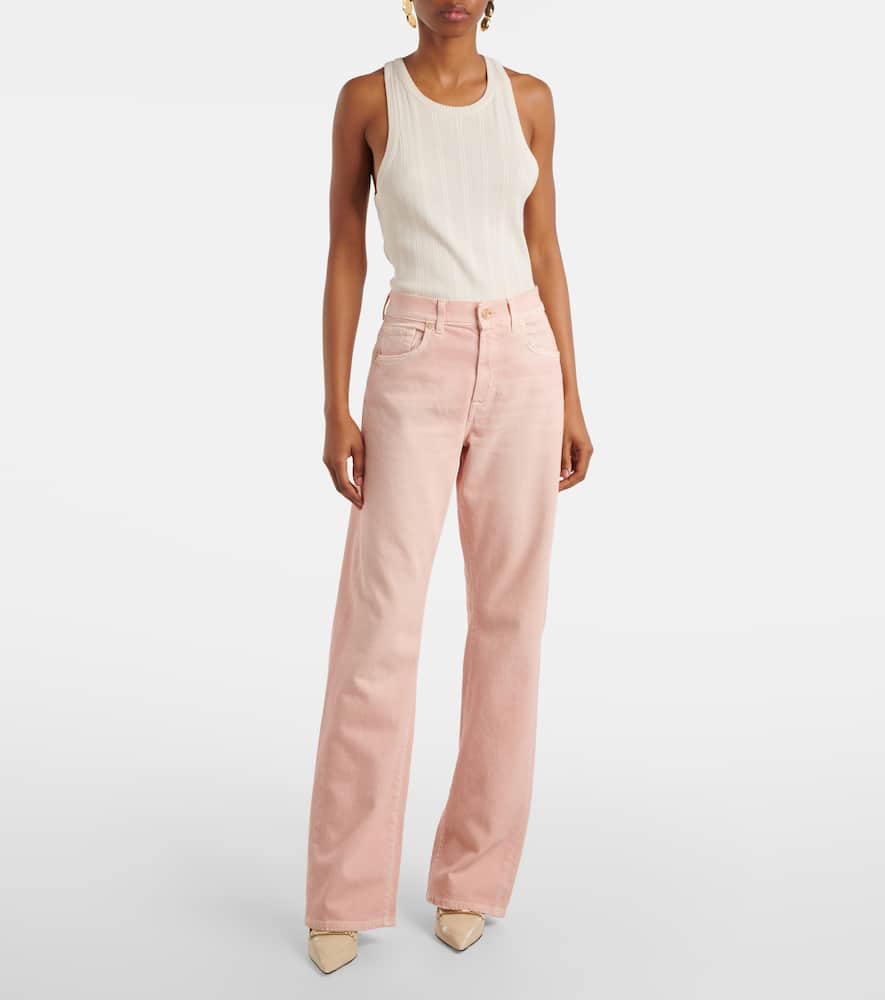 Tess high-rise straight jeans