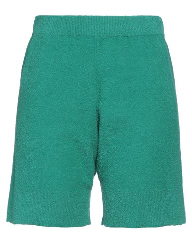 Maison Flâneur Woman Shorts & Bermuda Shorts Green Size 6 Cotton, Polyamide, Cashmere