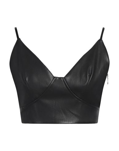 Woman Top Black Size M Polyester, Polyurethane