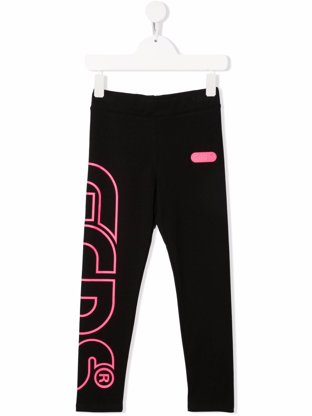Logo-print jersey-cotton legging - Black