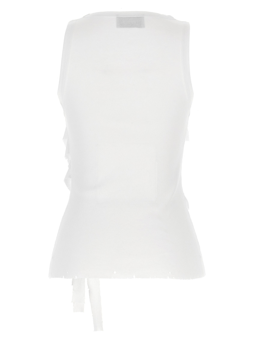 Distressed Rose Rib Tank Top