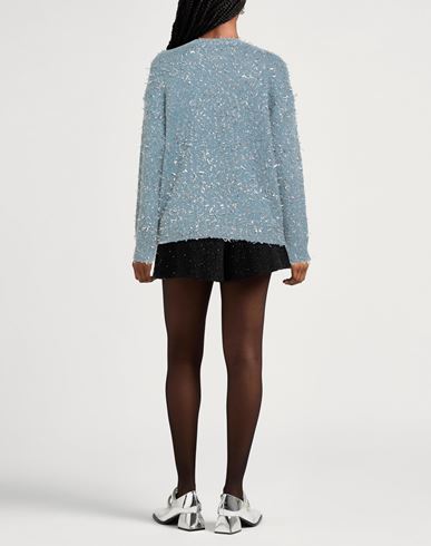 Woman Sweater Light blue Size S Polyamide, Mohair wool, Alpaca wool, Metallic fiber