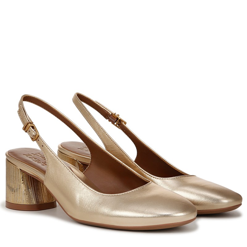 Women's Lane Slingback Pump Shoes (Dark Gold Leather)