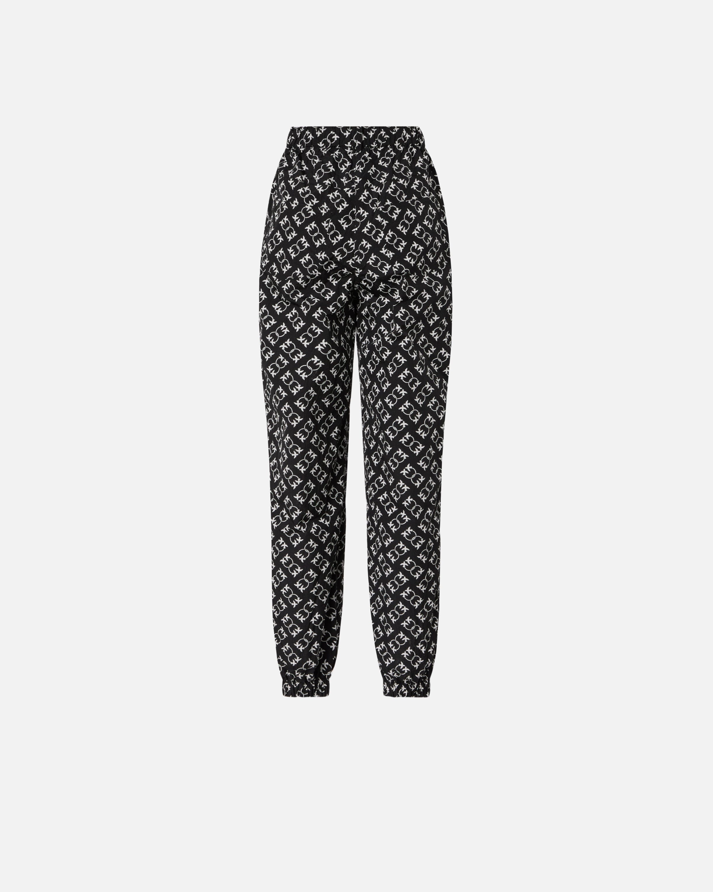 Sporty trousers with all-over Love Birds logo - L