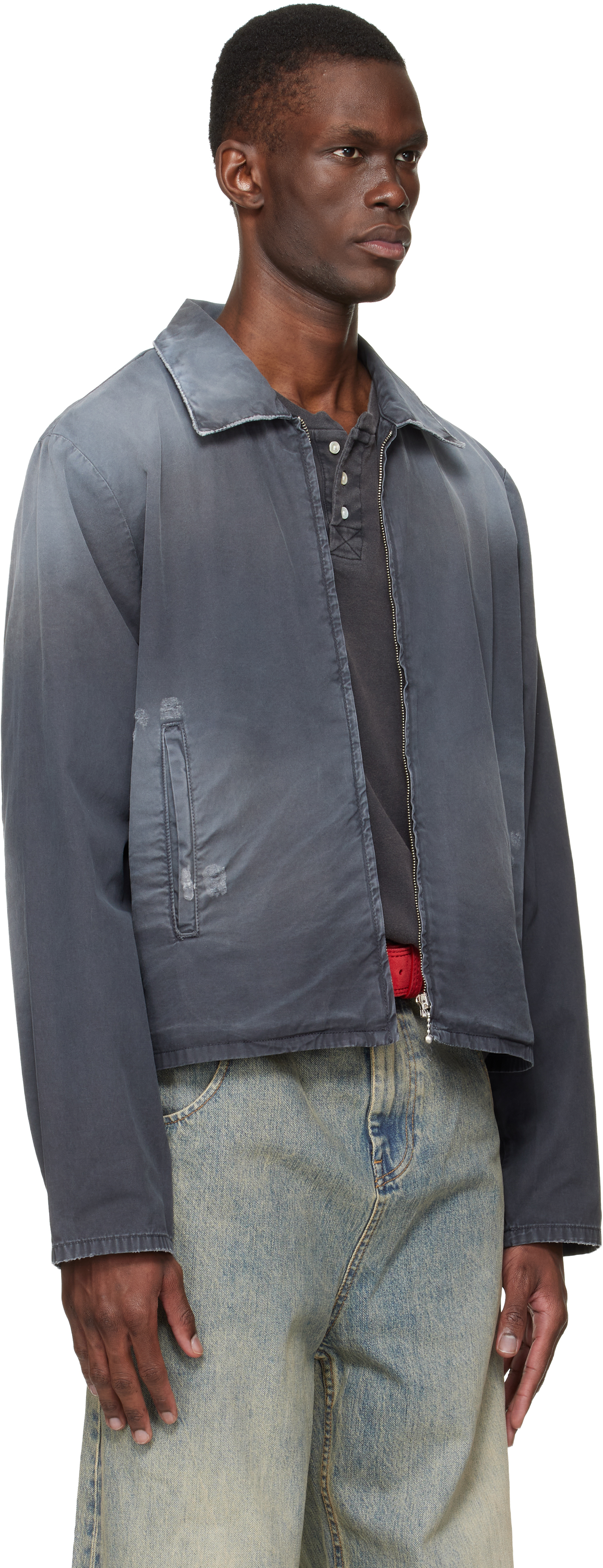 Black Cotton Logo Jacket