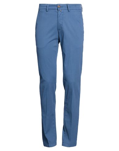 Man Pants Slate blue Size 30 Cotton, Elastane