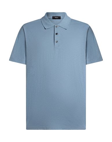 Man Polo shirt Slate blue Size XS Cotton