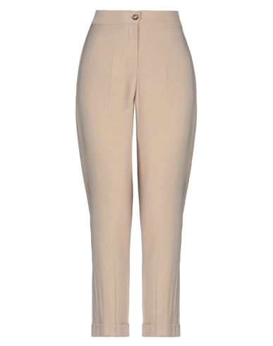 Woman Pants Camel Size L Viscose, Polyester