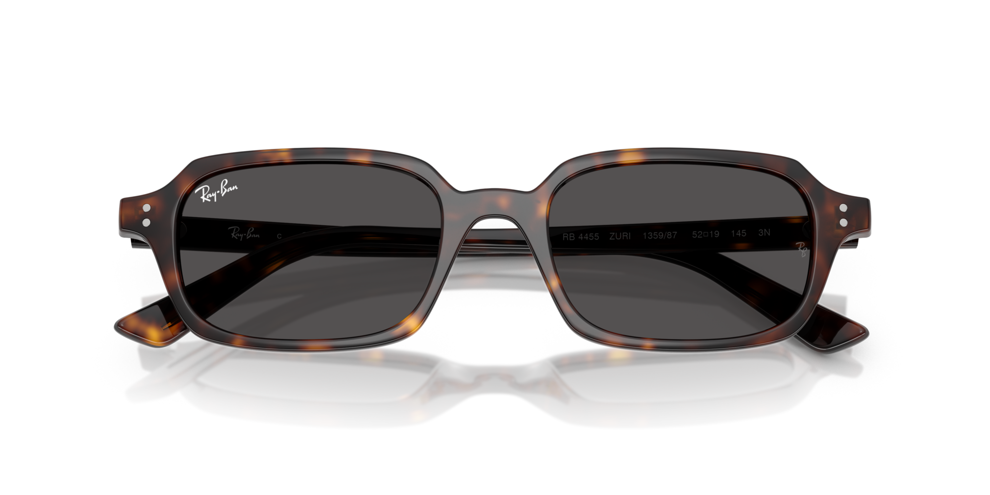 Ray - Ban Unisex Ray - Ban RB4455 ZURI 135987 Sunglasses Injected Turtle Grey Pillow Norma