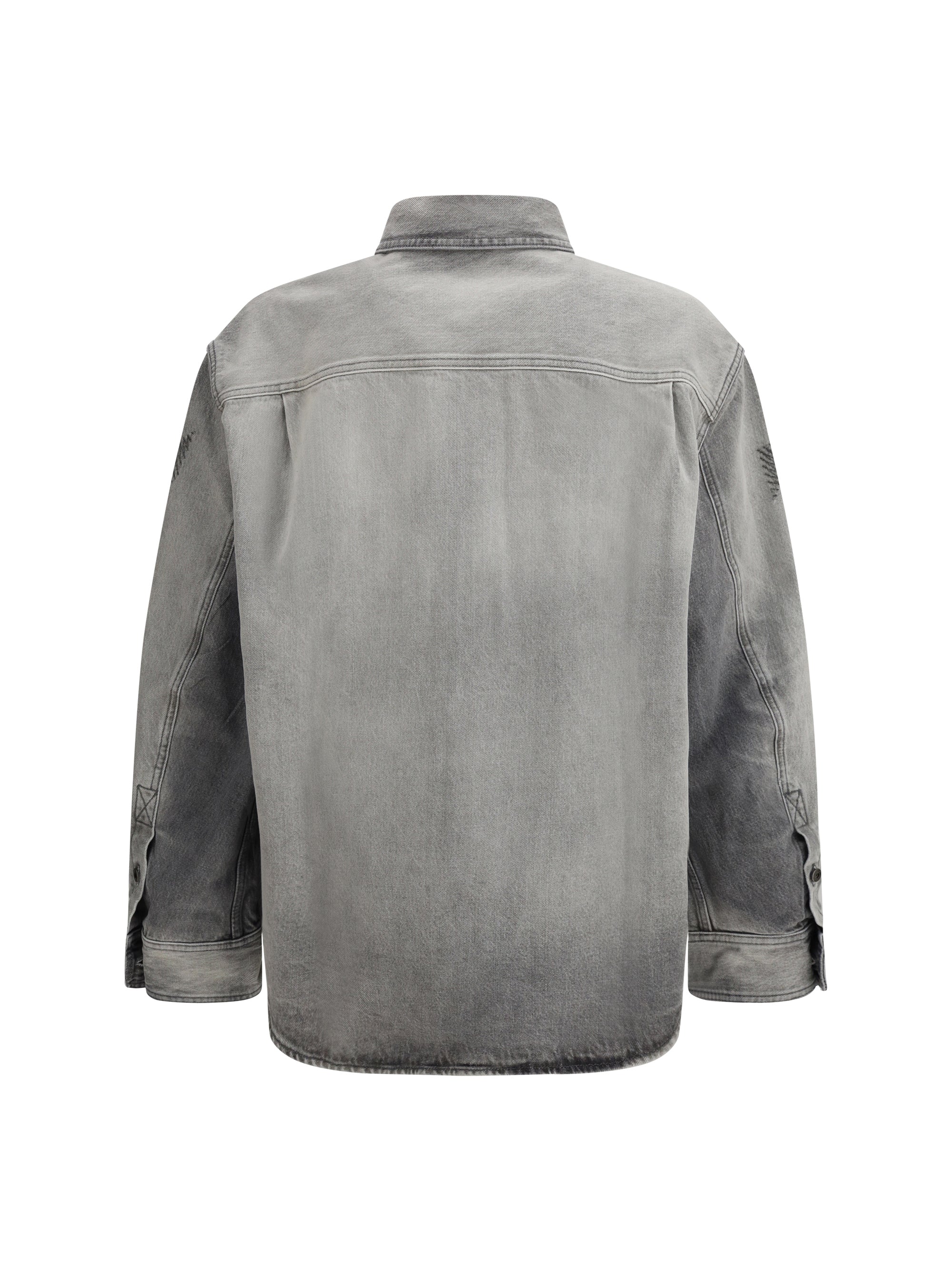 Diag Military Overshirt — Gray