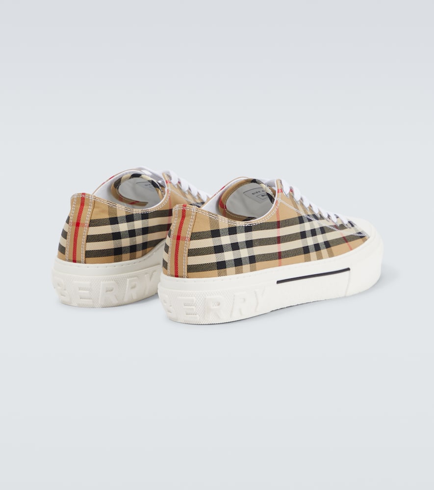 Check canvas sneakers