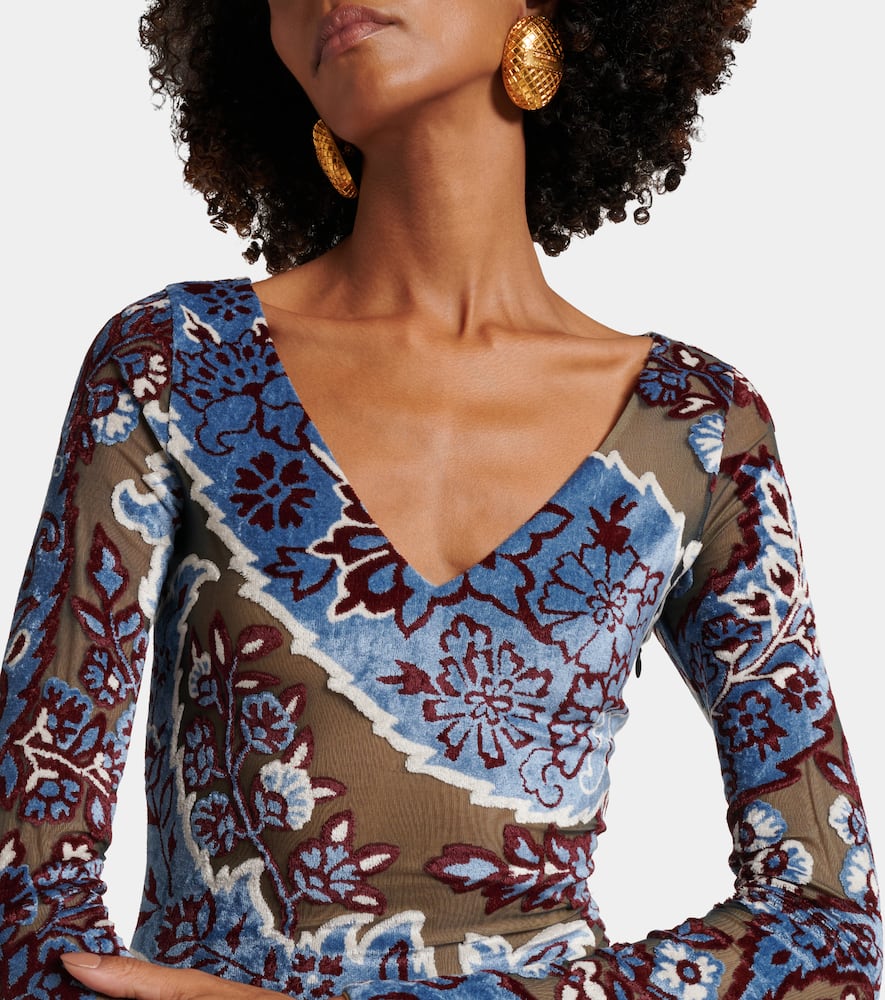 Printed midi dress