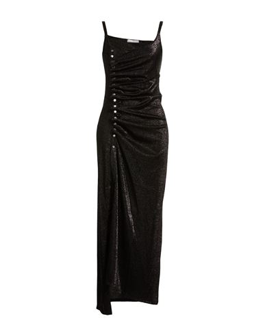 Woman Maxi dress Black Size 12 Viscose, Polyester, Elastane