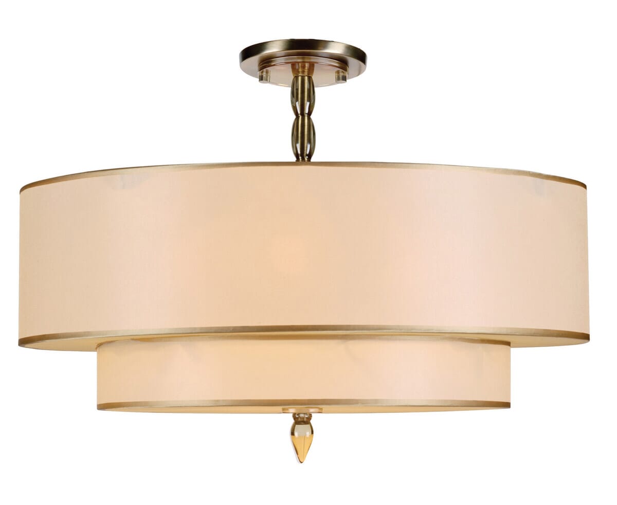 Luxo 5-Light 26" Ceiling Light in Antique Bra