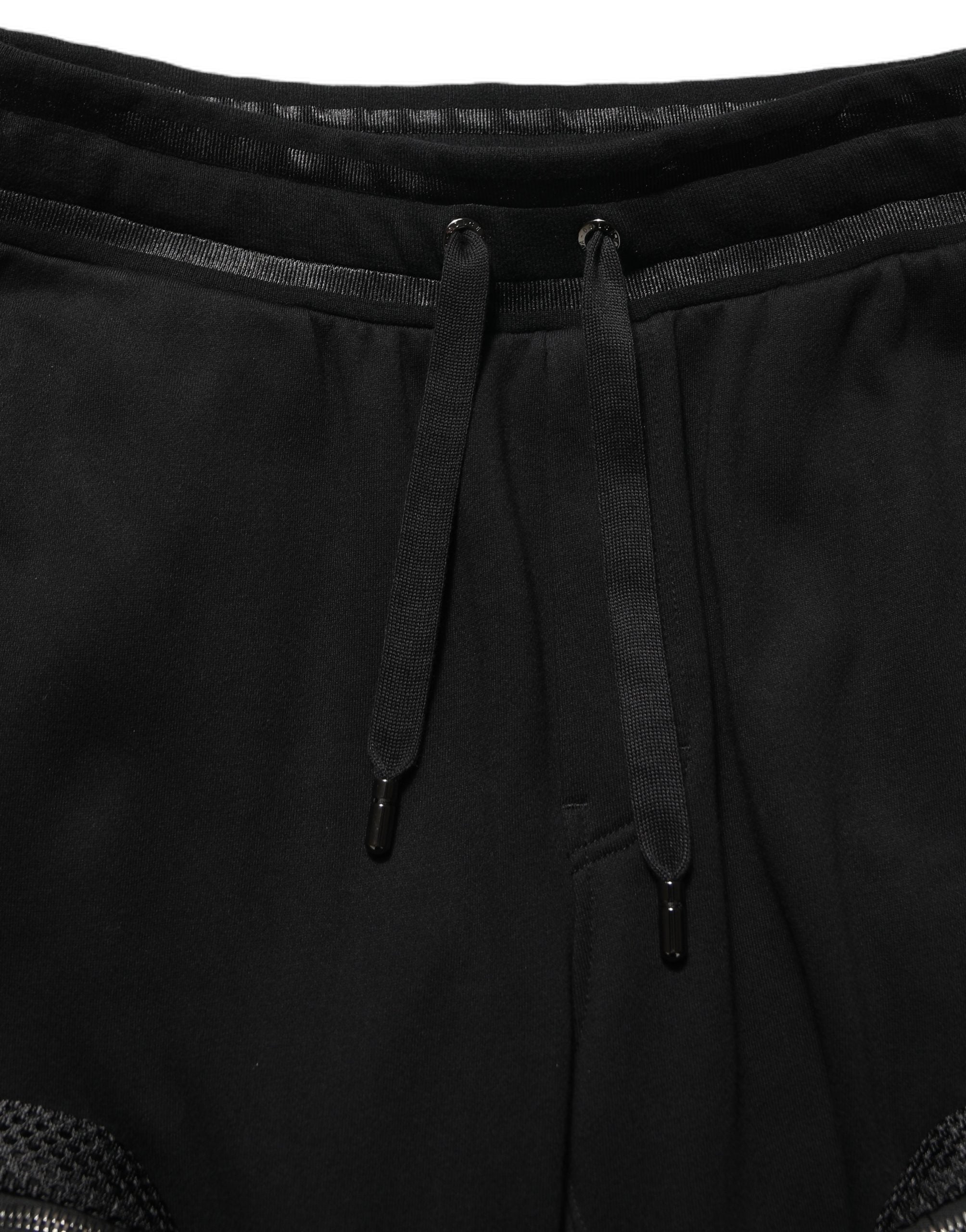 Cotton-Blend Cargo Joggers — Black
