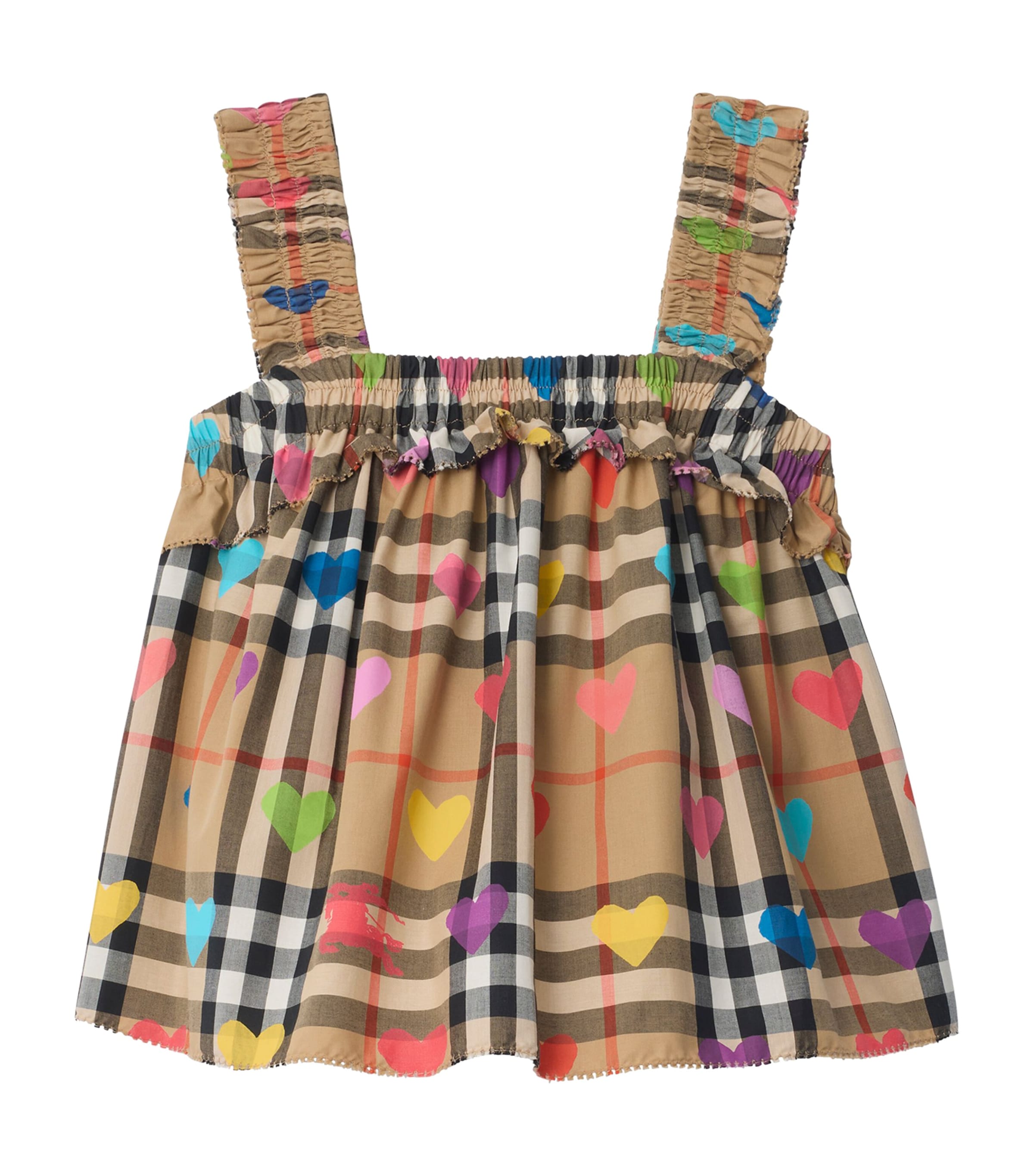 Cotton Heart Check Top