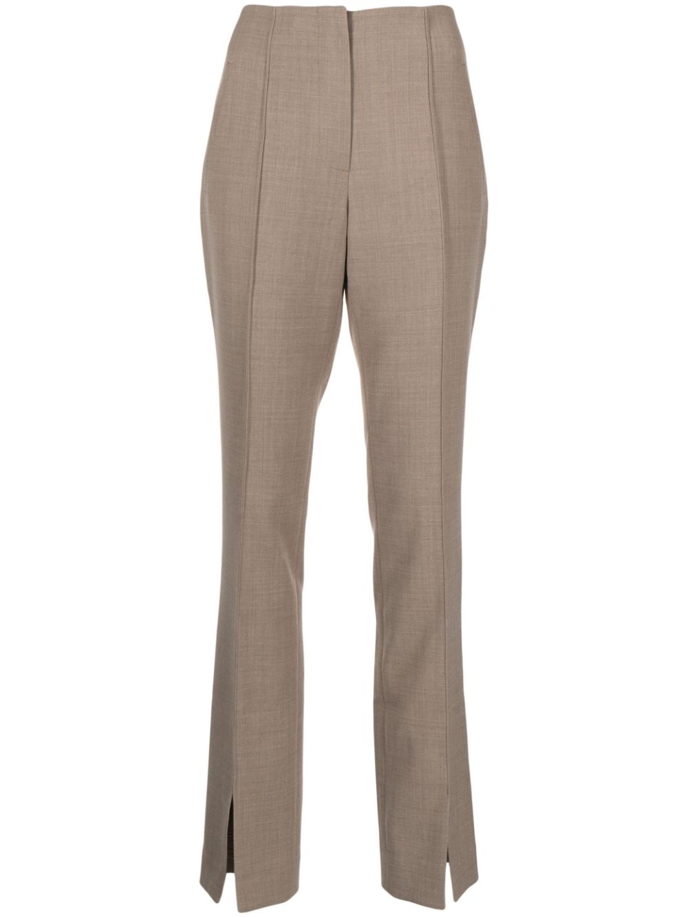 Front-slit trousers - Brown