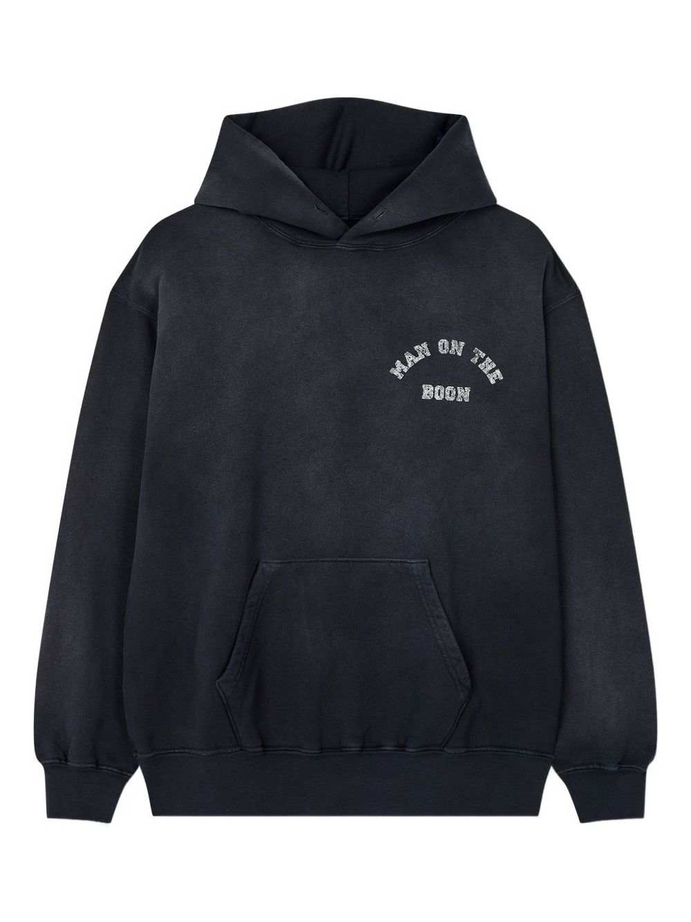 Logo-print hoodie - Black