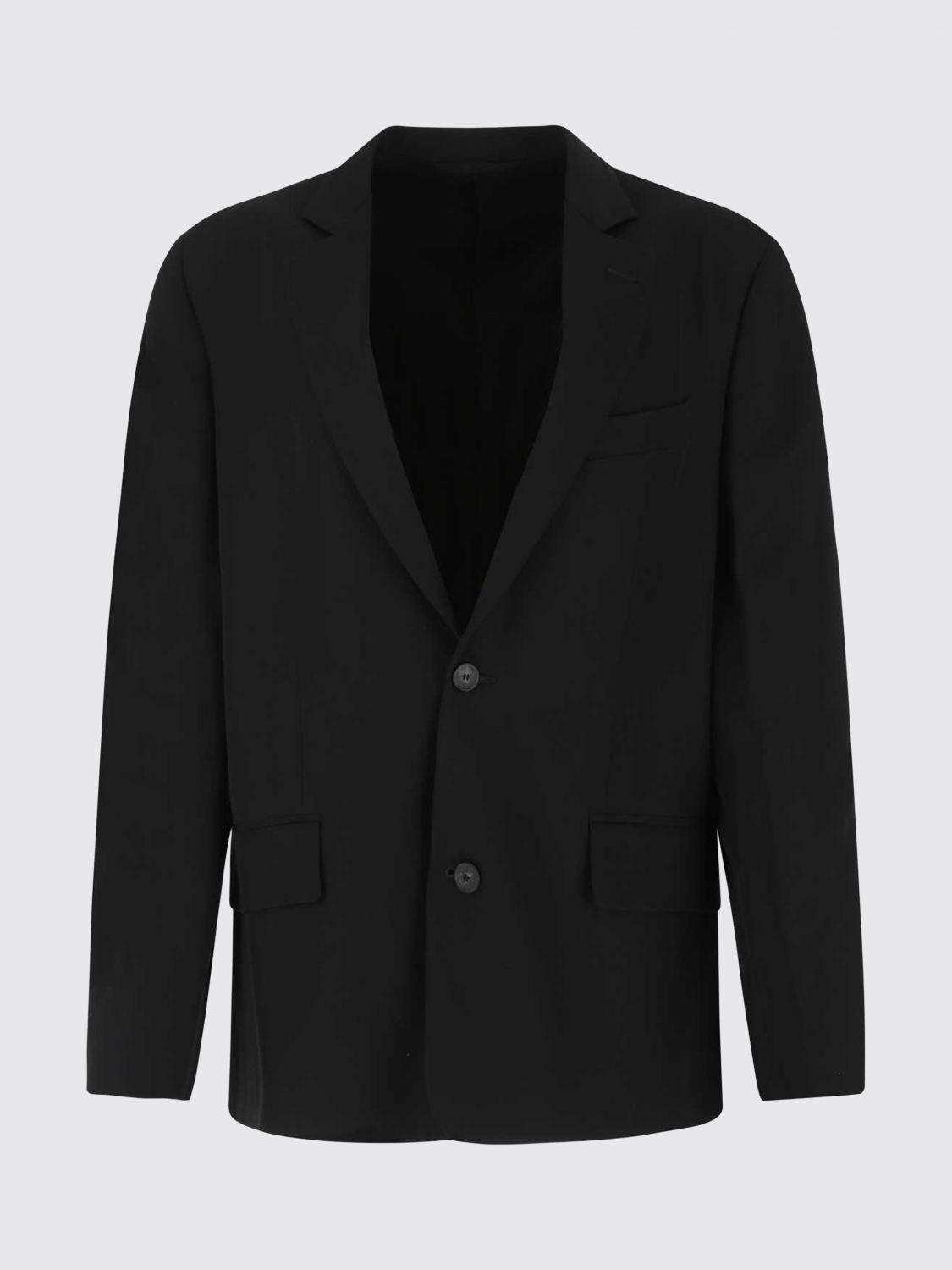 Washed button-front jacket - Black