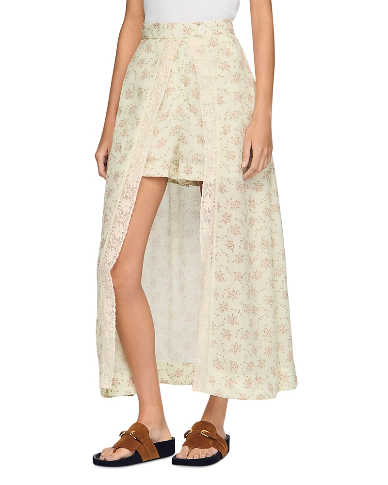 Avina Floral Print Maxi Skort