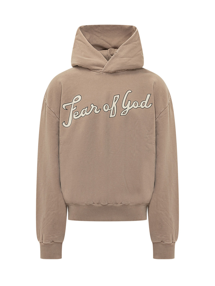 Beige Pearl Logo Hood Sweatshirt