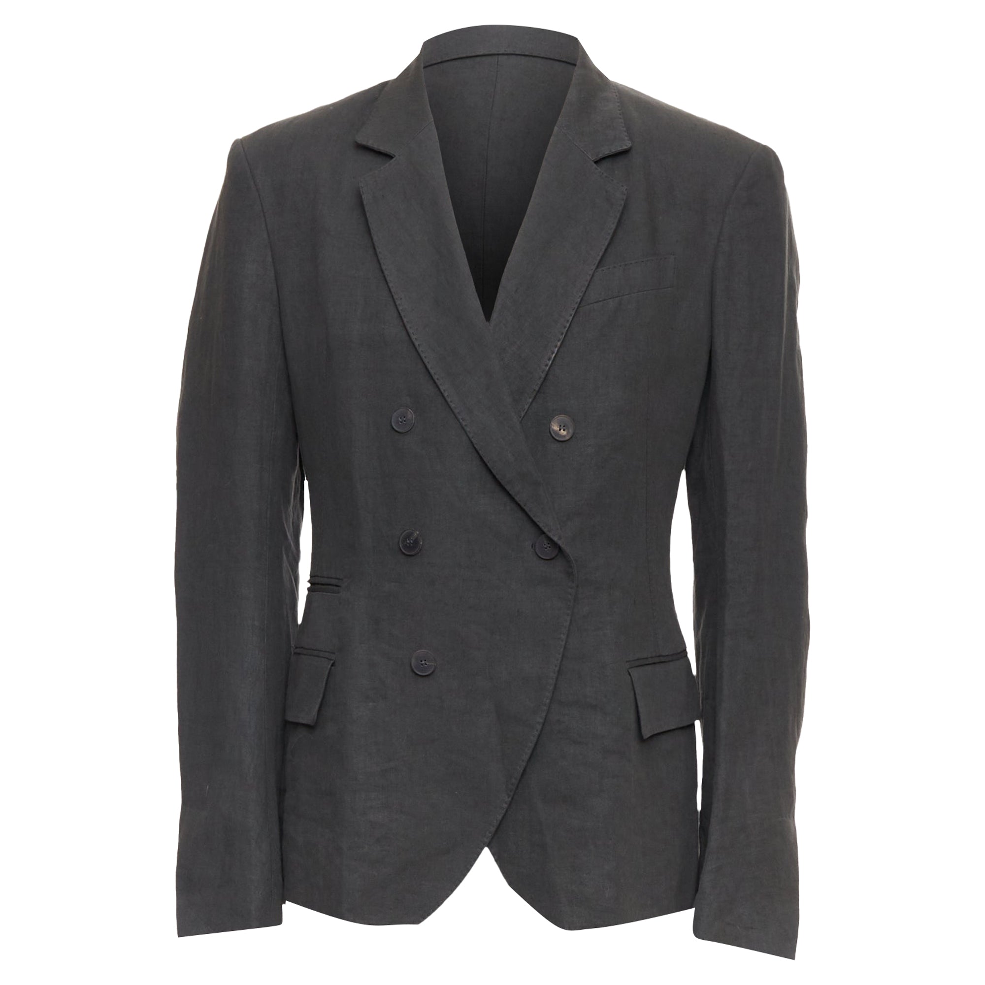 Linen Double Breasted Blazer Jacket