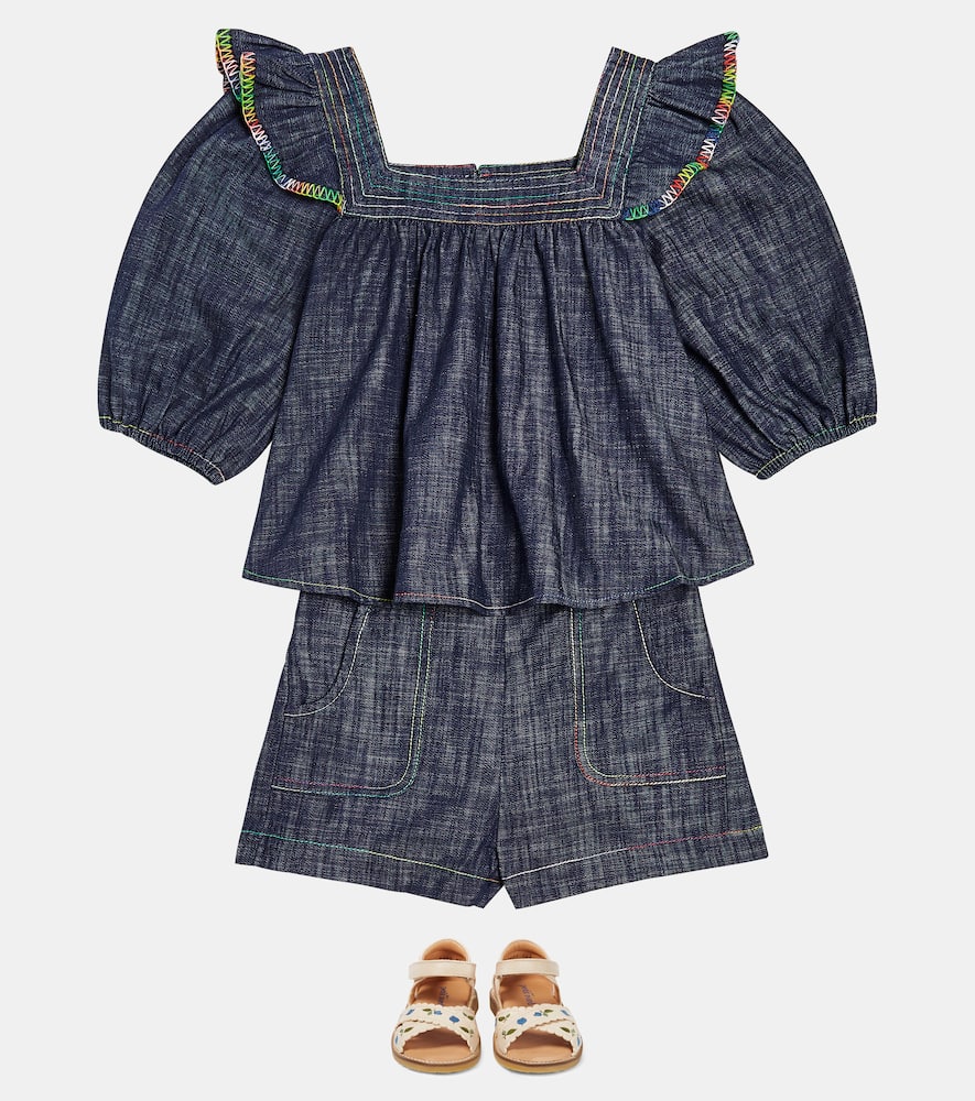 Zimmermann Kids Alight denim shorts