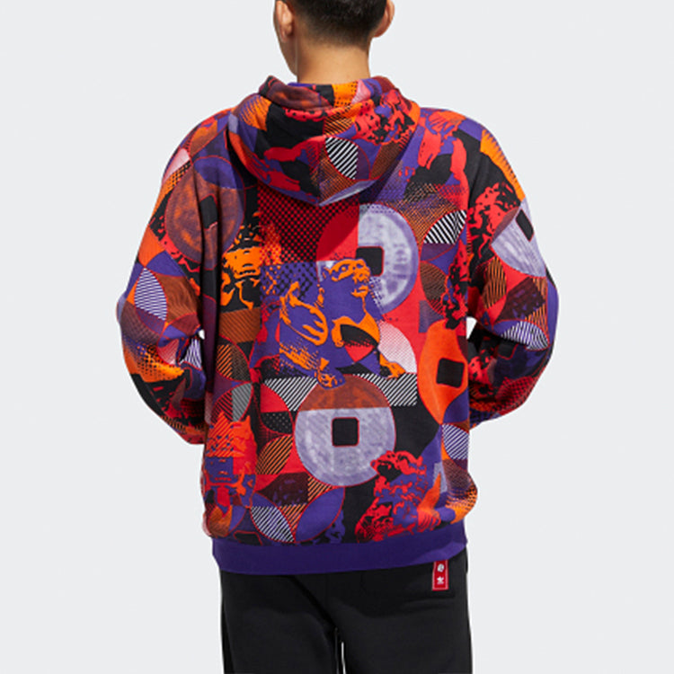 Men's originals Series Cny Casual Sports Hooded Pullover Purple