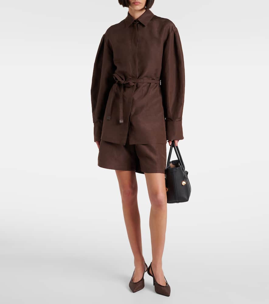 Quebec linen and silk shorts