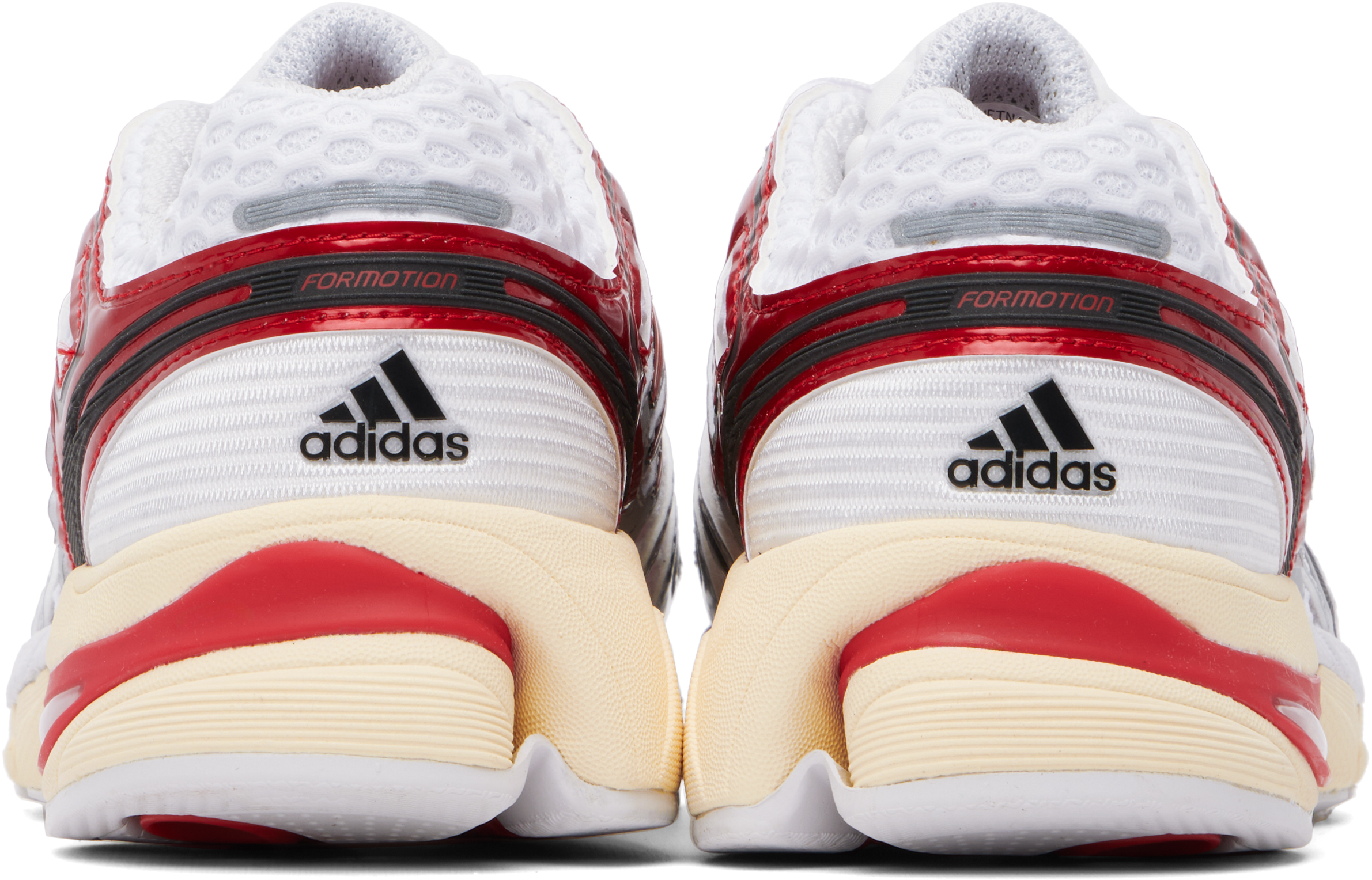 White & Red Adistar Control 5 Sneakers