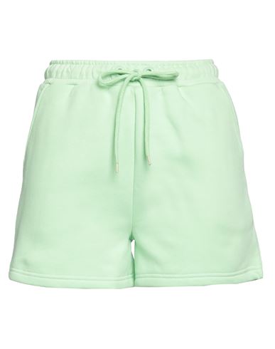 Woman Shorts & Bermuda Shorts Light green Size S Cotton, Elastane