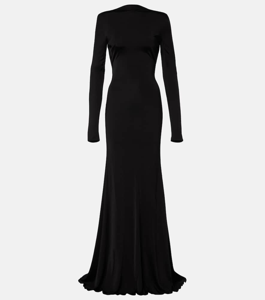 Gathered jersey gown